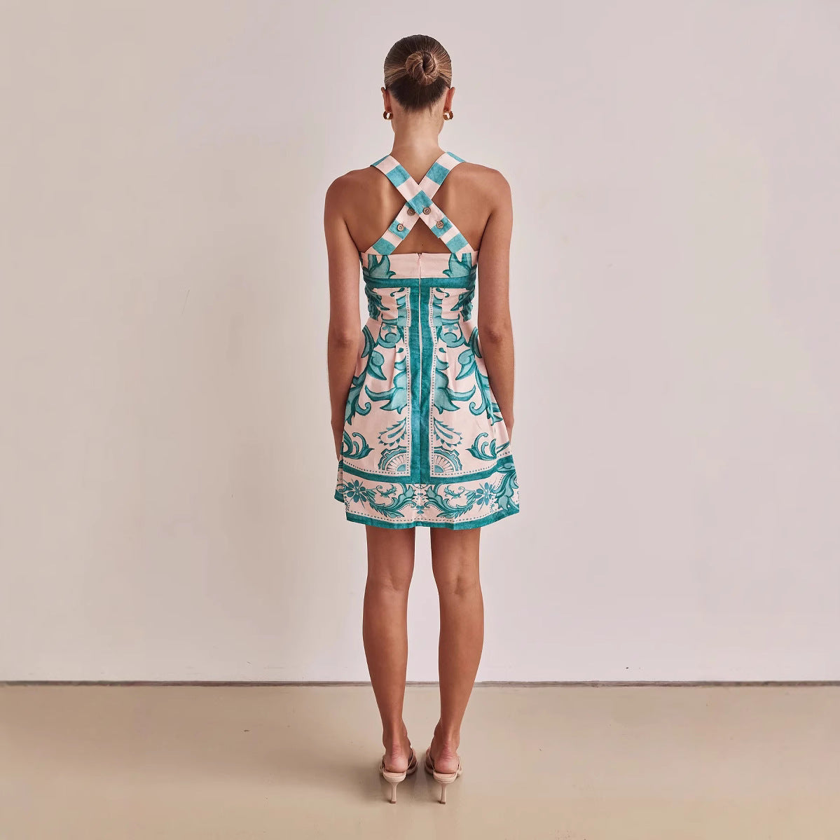 Cami Dress Printed Suspender