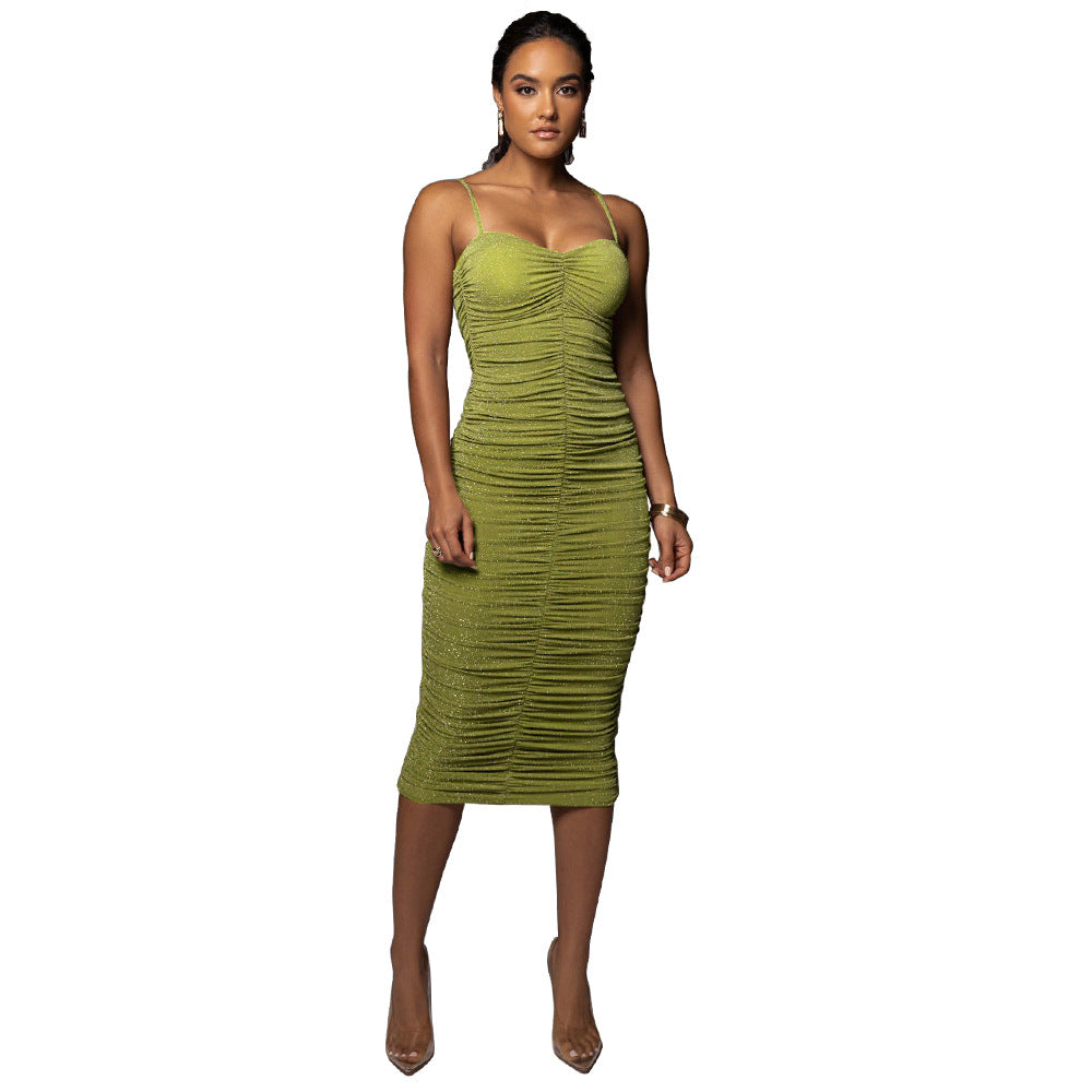 Sling Pleated Dress Tube Top
