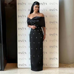 High End Dress off the Shoulder Ladies Party Dinner Dress Bandage Dress