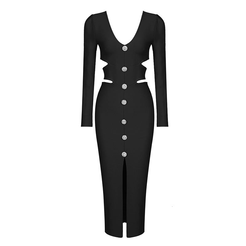 Vestido retro de punto de alta calidad, estilo francés, adelgazante, blanco, ajustado, para verano