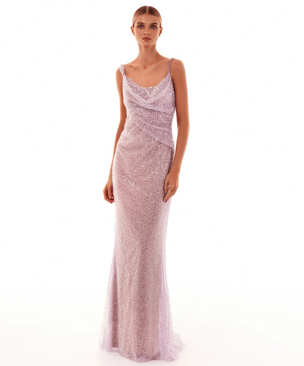 Party Sequined Backless Dress Evening Dress