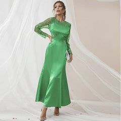 Mesh Lace Dress High Waist Dress Waist Tight Summer