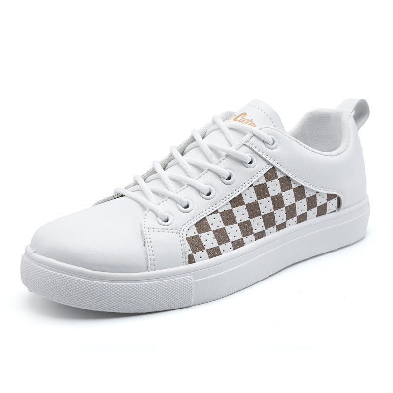 Casual Checkered Large-Sized Breathable Sneakers
