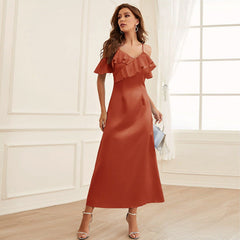 Dress Ruffled Decorative Elegant Graceful Cami Dress