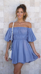 Solid Color Dress Backless off Neck Dress for