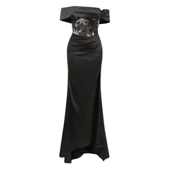 Tube Top Stitching Sequined Sleeveless Slim Fit Backless High End Dress Dress