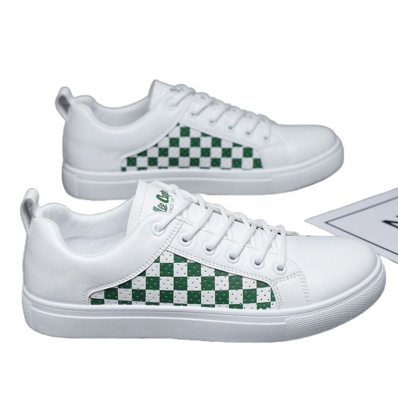 Casual Checkered Large-Sized Breathable Sneakers