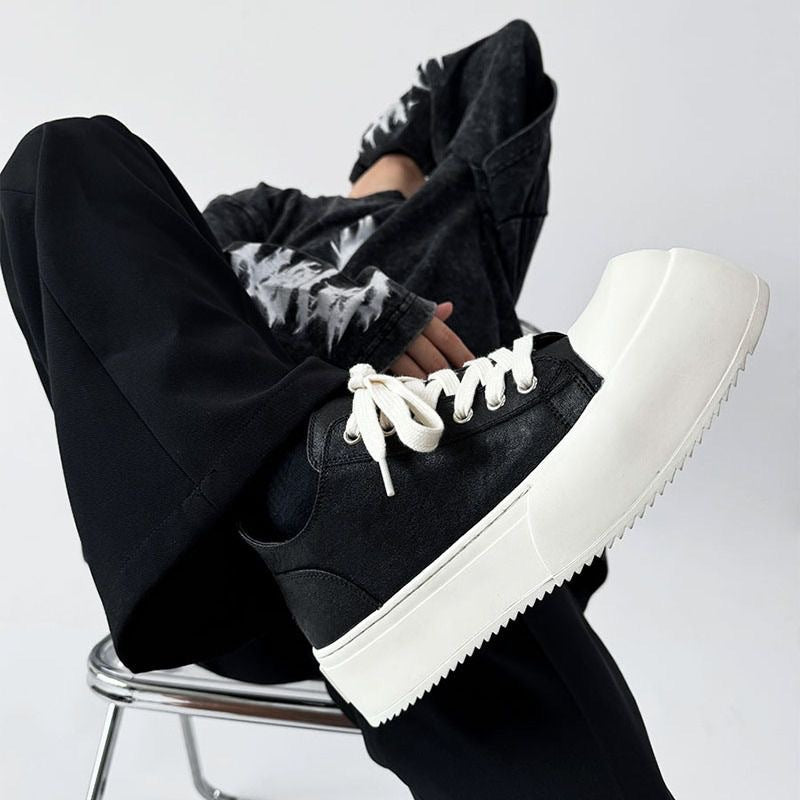 Breathable Thick-Soled Commuter Leather Shoes