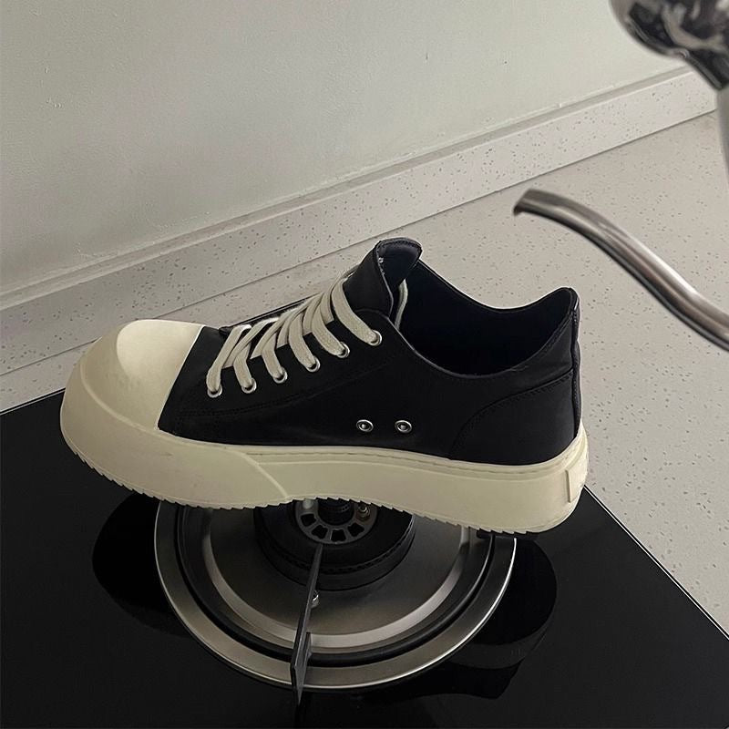 Breathable Thick-Soled Commuter Leather Shoes