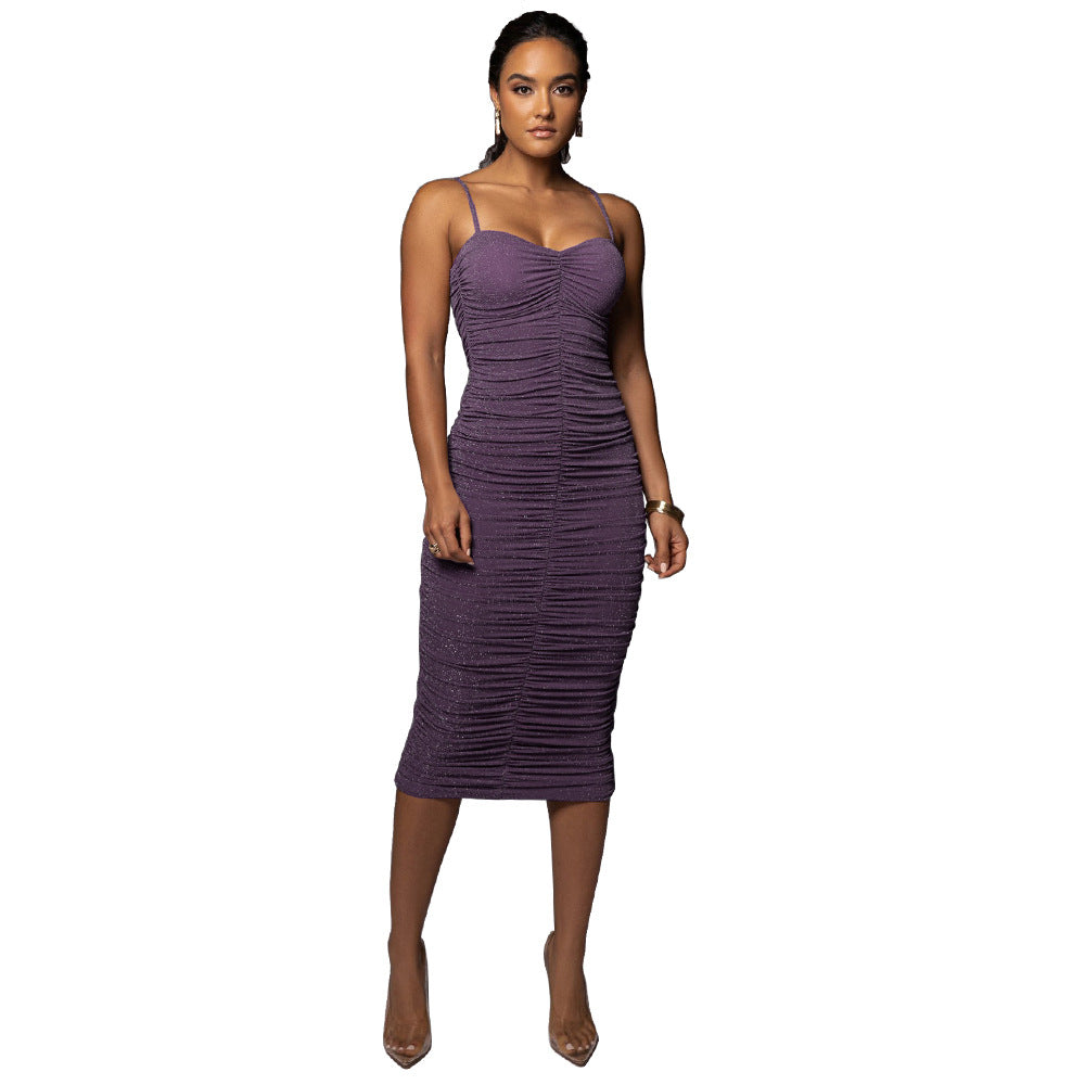 Sling Pleated Dress Tube Top