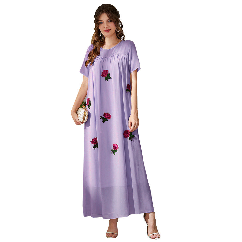 Casual Printing Short Sleeved Dress