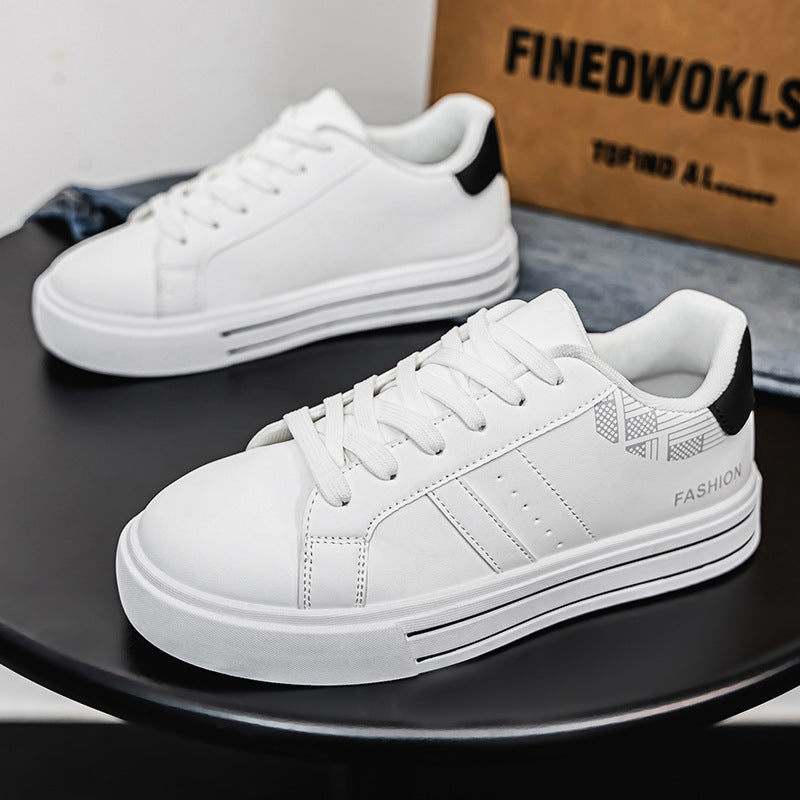 Thick-Soled And Comfortable White Sneakers