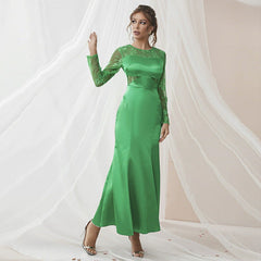 Mesh Lace Dress High Waist Dress Waist Tight Summer