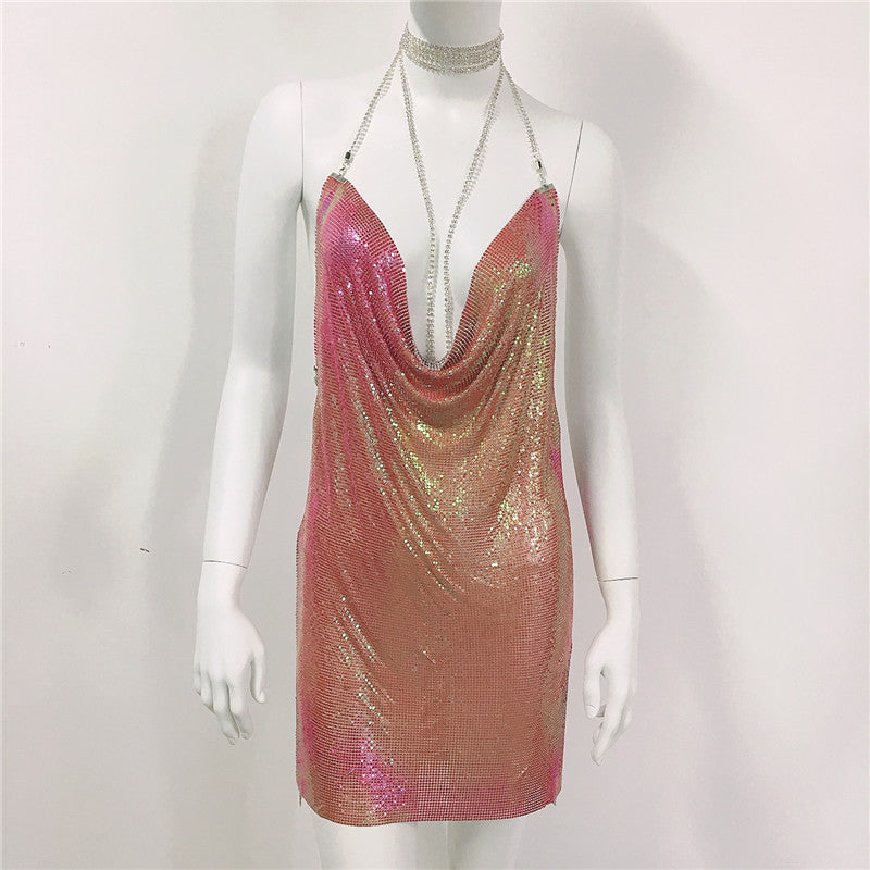 Sweet Spicy Rhinestone Cami Dress