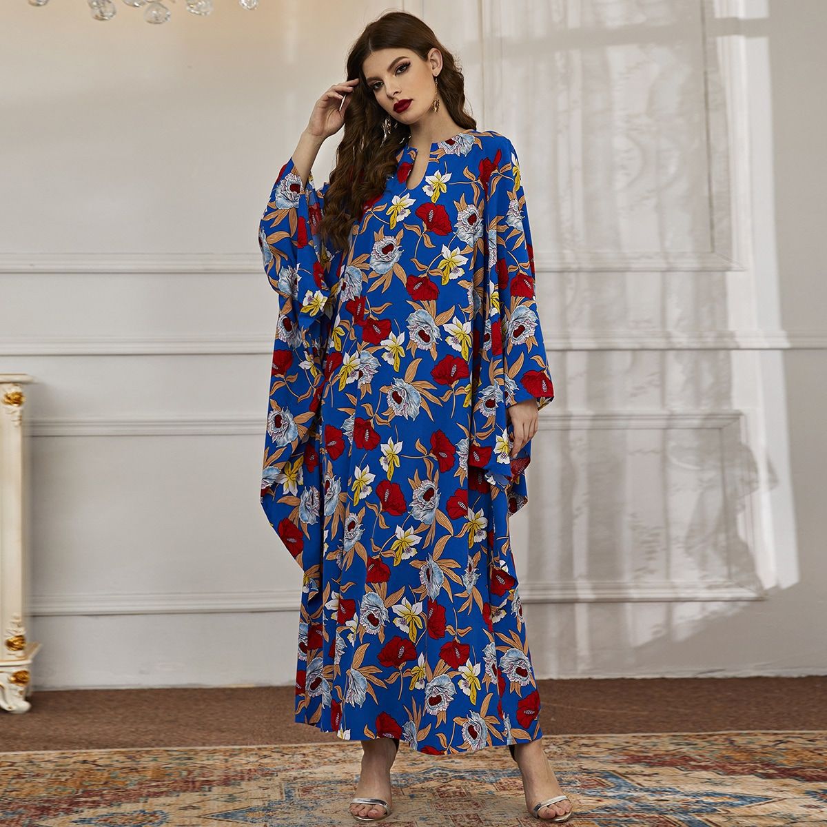 Elegant Batwing Sleeve Dress