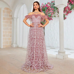 Vestido de noche ajustado grande con hombros descubiertos para fiesta de cumpleaños, cóctel, actuación, elegante vestido formal