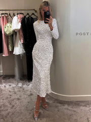 Dress  Velvet Sequin Slim Fit Fishtail Evening Dress