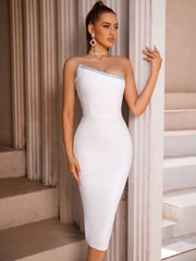 Vestido Bandage Vestido Hombros Descubiertos Vestido de Noche Vestido Bandage Parte
