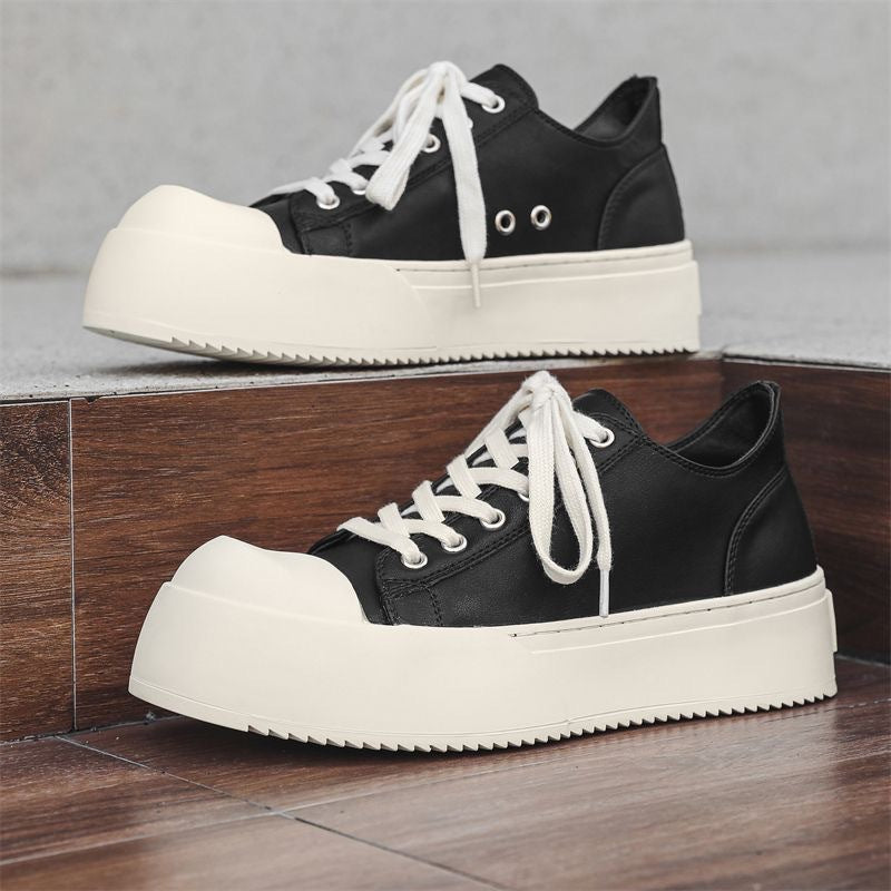 Breathable Thick-Soled Commuter Leather Shoes
