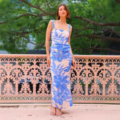Slim Fit Maxi Dress Backless Spaghetti Straps Dress