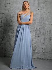 Vestido de noche para reunión anual, vestido de cóctel de un solo hombro, vestido de cóctel nupcial, vestido de actuación para brindis, vestido de noche para ceremonia de adultos, vestido de fiesta anual.