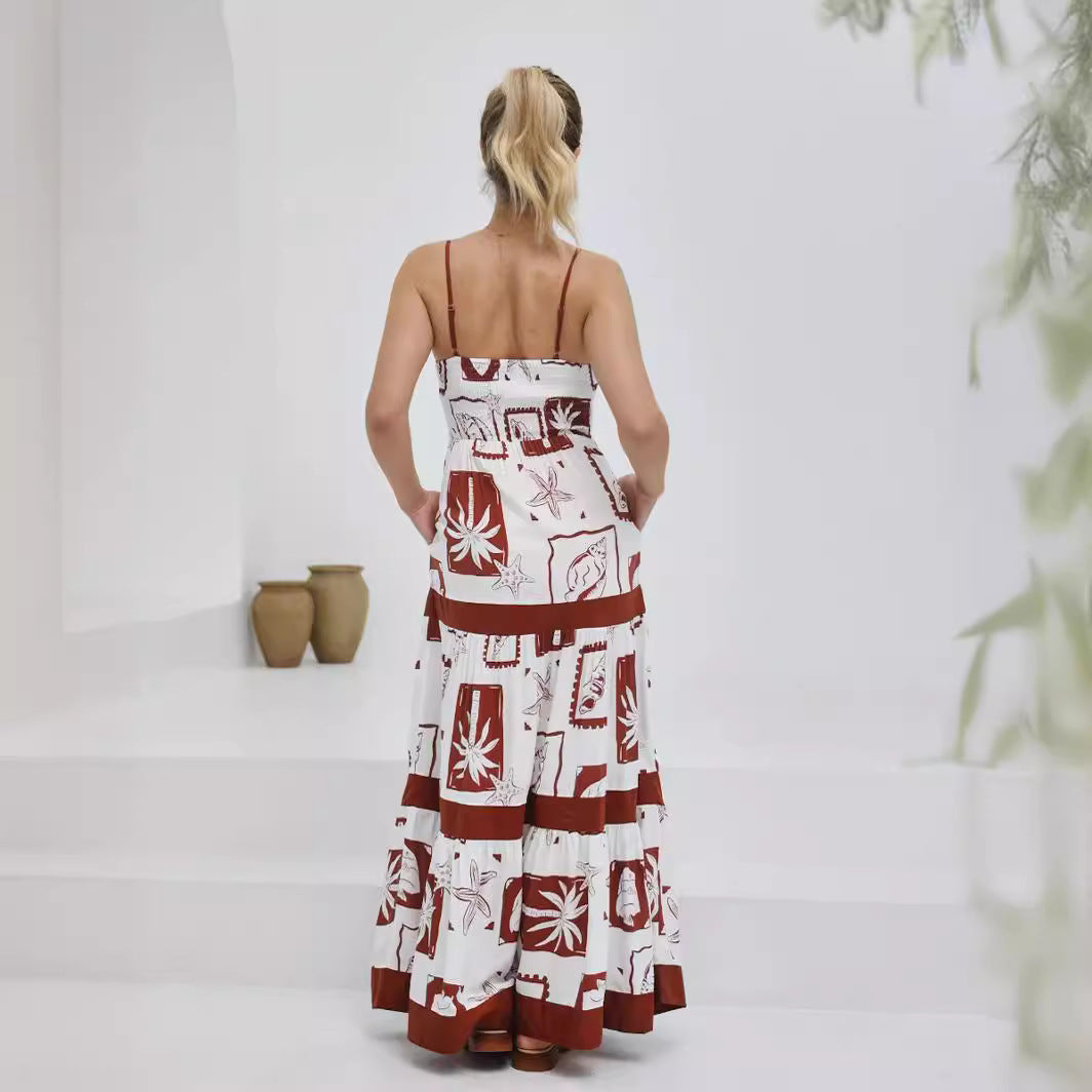Casual off Neck Lace Splicing Sling Dress Amplified craft