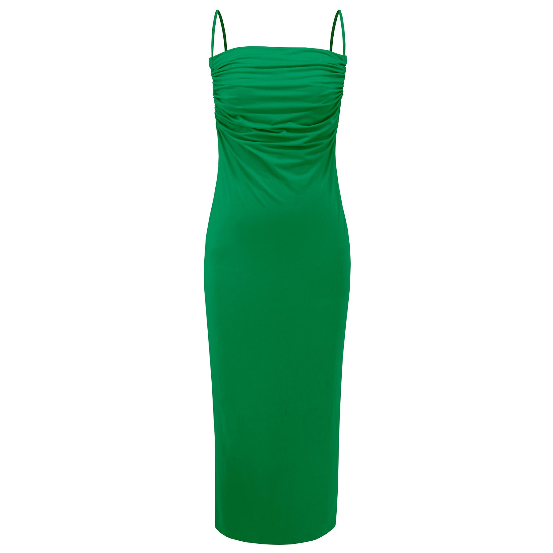 Slim Fit Backless Pleating Sling Dress Maxi Dress