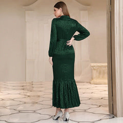 Oblique Shoulder off Shoulder Slim High Waist Maxi Dress for