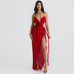 Mesh Lace Tube Top Lacen Up