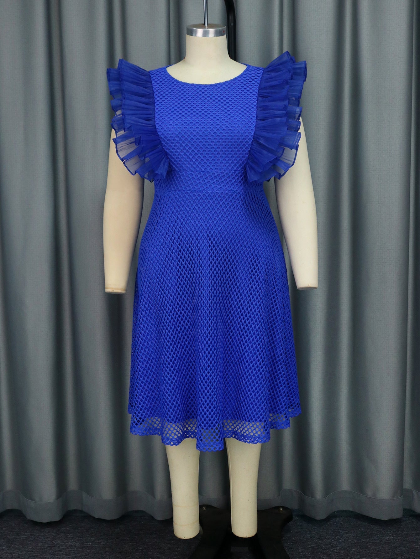 Vestido de fiesta de cóctel de malla personalizado, elegante vestido de cena de cintura alta