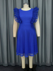 Vestido de fiesta de cóctel de malla personalizado, elegante vestido de cena de cintura alta