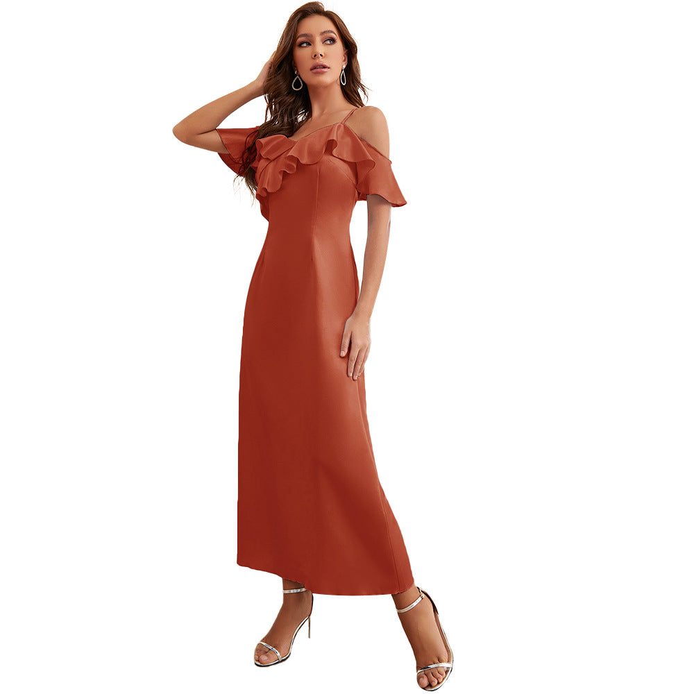 Dress Ruffled Decorative Elegant Graceful Cami Dress