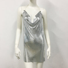 Metal Sequ Dress Slit Cami Dress Shein Same Dress
