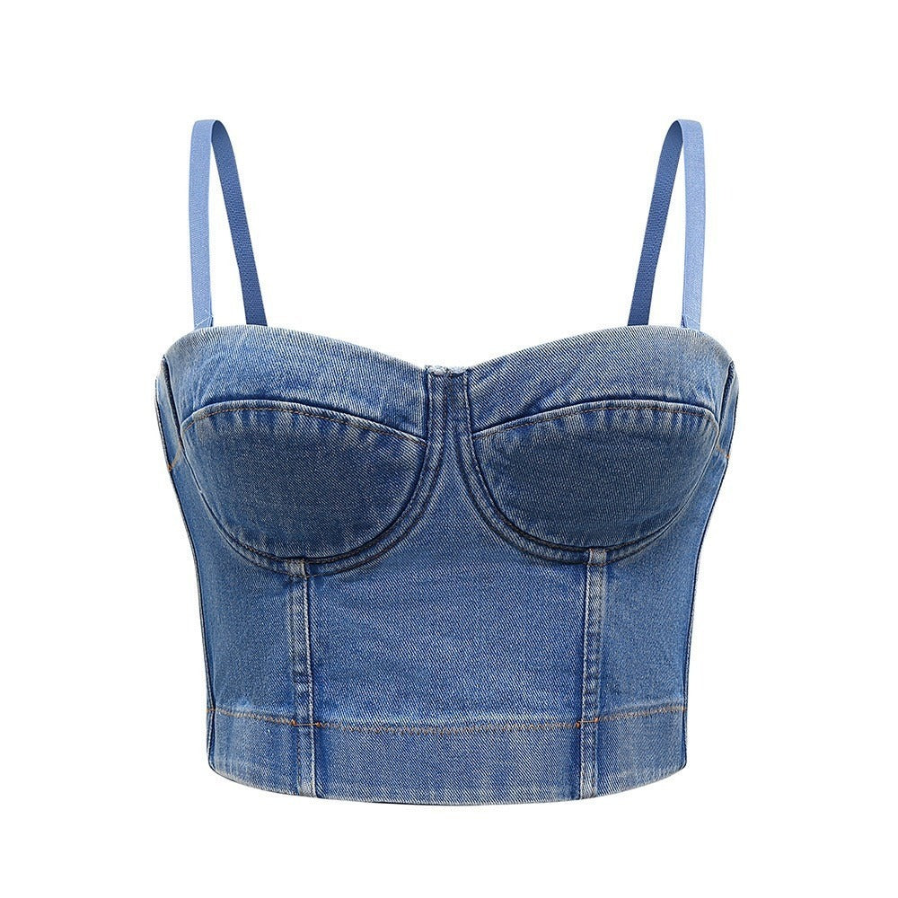 Bandeau With Padded Herringbone Bra