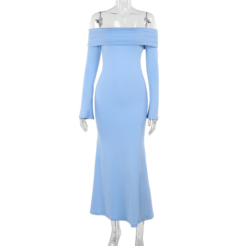 Design off Shoulder BacklessElegant Slim Fit Sheath Dress