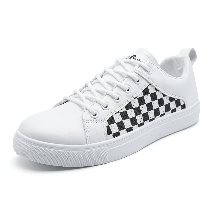 Casual Checkered Large-Sized Breathable Sneakers