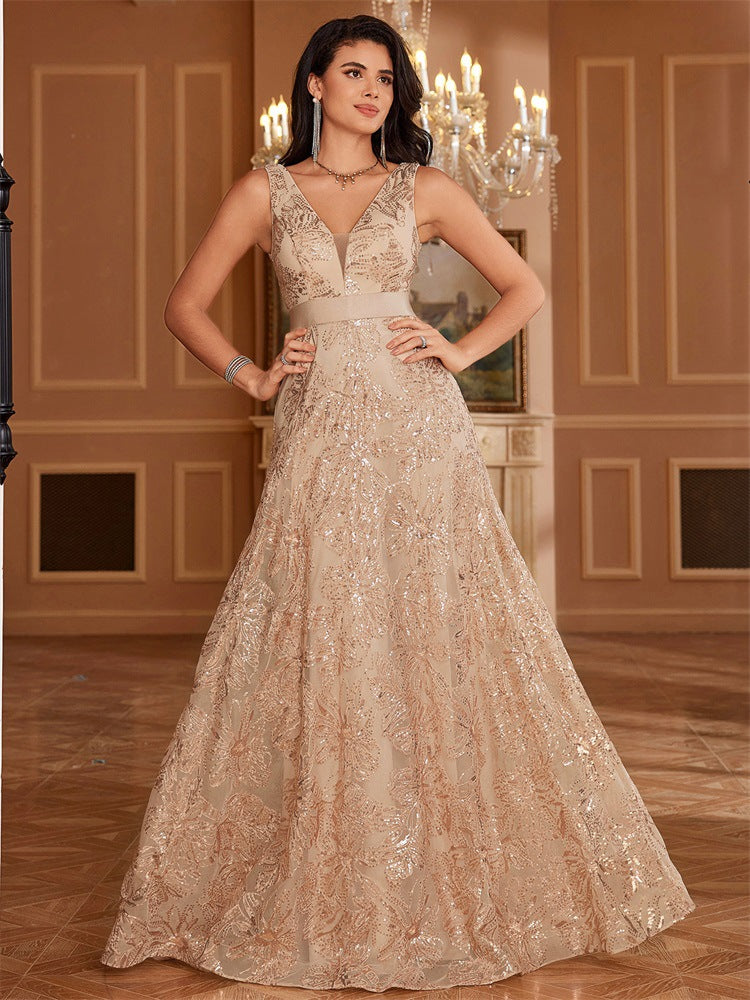 Deep V Plunge Dress Backless Slim Fit Fishtail Bridesmaid Cocktail Evening