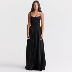 Wear Sling Dress Slim Fit Backless Maxi Evening Dress