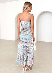 Ladies Maxi Dress Strap Backless Loose Dress
