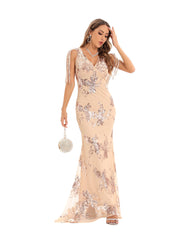 Vestido de noche retro de alta sociedad sin espalda