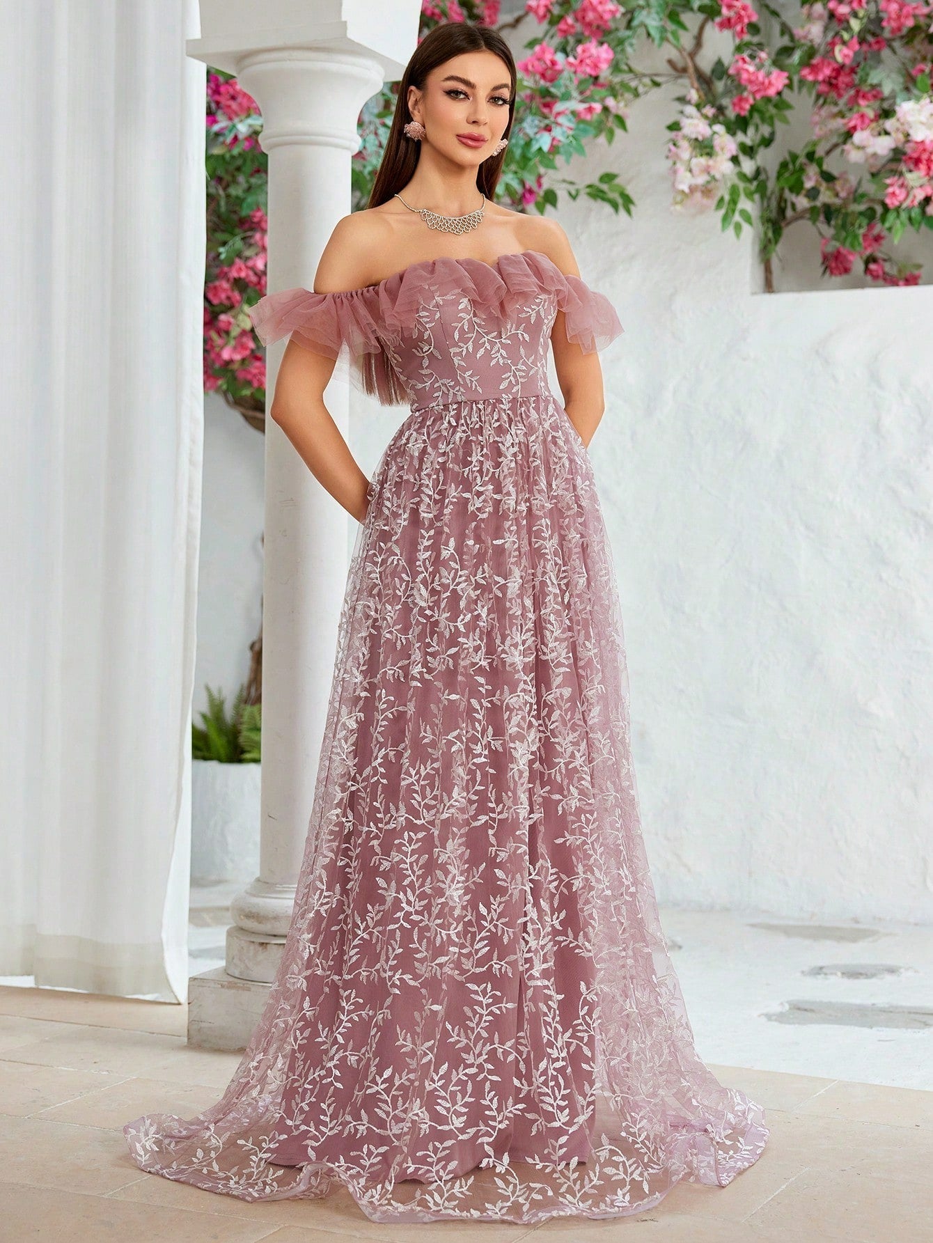 Vestido de noche ajustado grande con hombros descubiertos para fiesta de cumpleaños, cóctel, actuación, elegante vestido formal