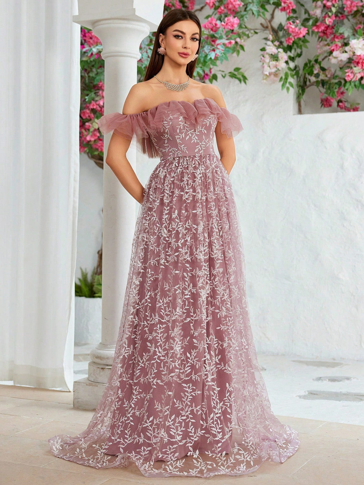 Vestido de noche ajustado grande con hombros descubiertos para fiesta de cumpleaños, cóctel, actuación, elegante vestido formal