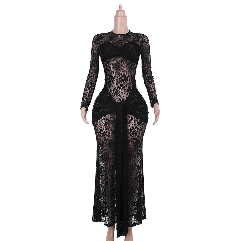 Fall Type Hip See through Slim Lace