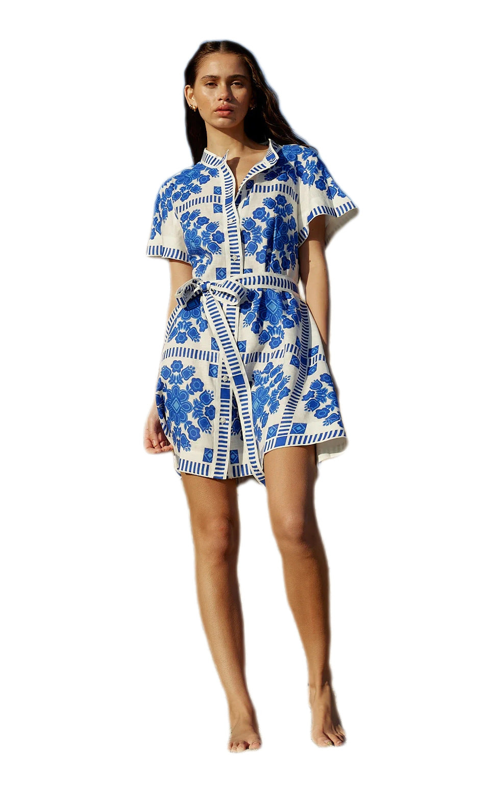 Trade Casual Printed Lace up Dress