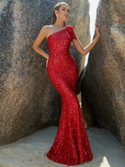 Fishtail Dress Slim Fit Annual Party Party WeddingElegant One Shoulder Dress Sexy