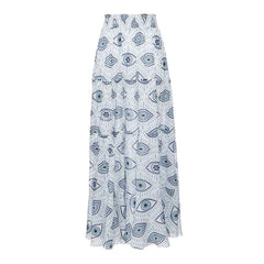 One Pieces Conservative Cover Belly Backless Swimsuit Chiffon Beach Dress