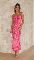 Sling Backless Hollow Out Cutout out When Printing Dress