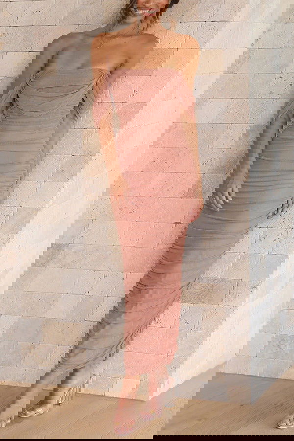 Off Shoulder Casual Stretch Dress Party Zipper