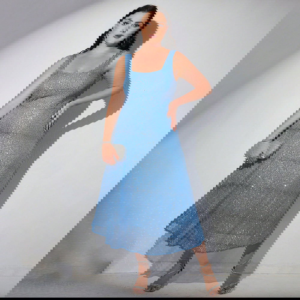 Plus Size Dress Clothes Slim Party Strap Evening Dress