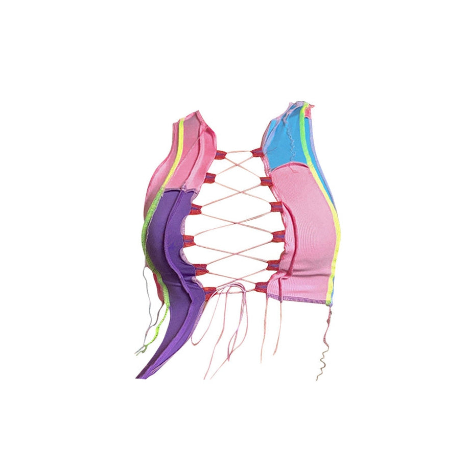 Pretty in Pastel – Spitzentop mit Schnürung